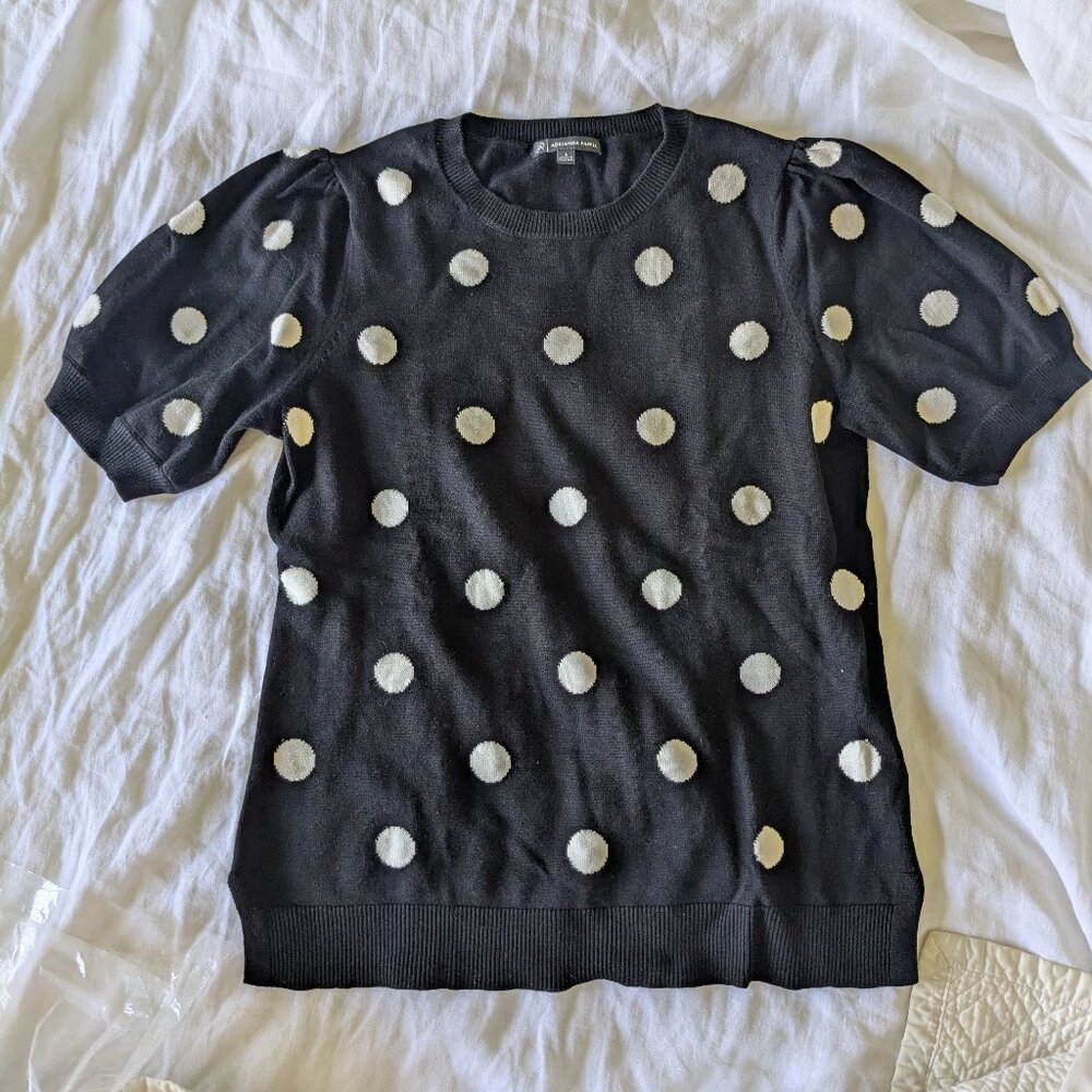 Adrianna Papell polka dot sweater
